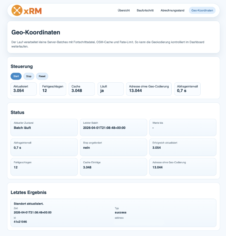I007 Bau-xRM Visual Analytics